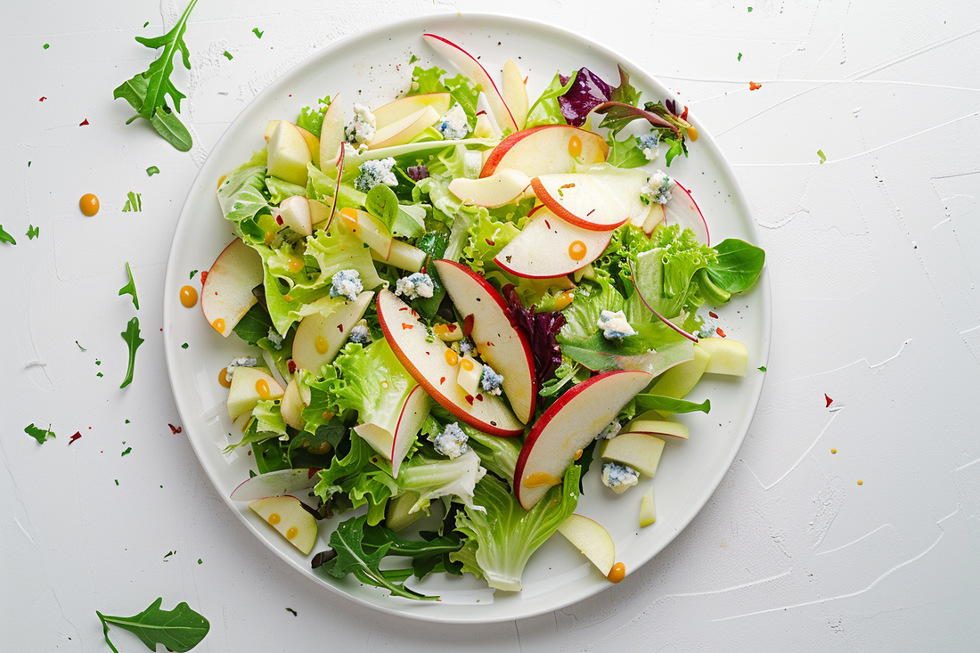 Endive Salad with Apple and Blue Cheese - Organo Republic seeds store Endive Salad with Apple and Blue Cheese