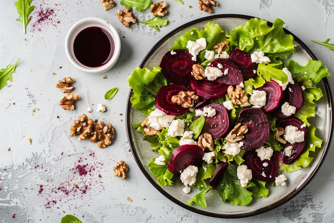 Mache Salad with Beets - Organo Republic seeds store Mache Salad with Beets