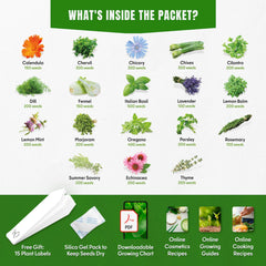 18 Culinary Seeds Variety Pack - Herb Garden Starter Kit with Plant Markers | 4100+ Non-GMO Heirloom Herb Seeds for Indoor, Outdoor Planting: Basil, Cilantro, Parsley, Oregano, Rosemary & Thyme Seeds - Organo Republic seeds store 18 Culinary Seeds Variety Pack - Herb Garden Starter Kit with Plant Markers | 4100+ Non-GMO Heirloom Herb Seeds for Indoor, Outdoor Planting: Basil, Cilantro, Parsley, Oregano, Rosemary & Thyme Seeds
