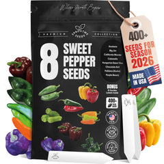 8 Hot Pepper Seeds Variety Pack – Mixed Heat Garden Collection, Anaheim, Cayenne, Habanero, Hungarian Hot Wax, Jalapeño, Poblano, Serrano & Firecracker, Non-GMO Heirloom for Indoor & Outdoor Growing - Organo Republic seeds store 8 Hot Pepper Seeds Variety Pack – Mixed Heat Garden Collection, Anaheim, Cayenne, Habanero, Hungarian Hot Wax, Jalapeño, Poblano, Serrano & Firecracker, Non-GMO Heirloom for Indoor & Outdoor Growing