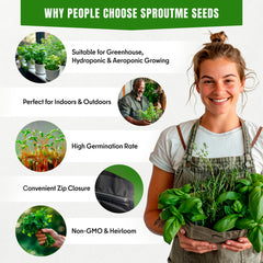 18 Culinary Seeds Variety Pack - Herb Garden Starter Kit with Plant Markers | 4100+ Non-GMO Heirloom Herb Seeds for Indoor, Outdoor Planting: Basil, Cilantro, Parsley, Oregano, Rosemary & Thyme Seeds