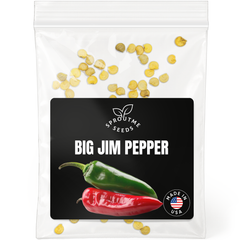 Big Jim Pepper Seeds 50+ Seeds – Non-GMO, Mild Heat Chile Pepper