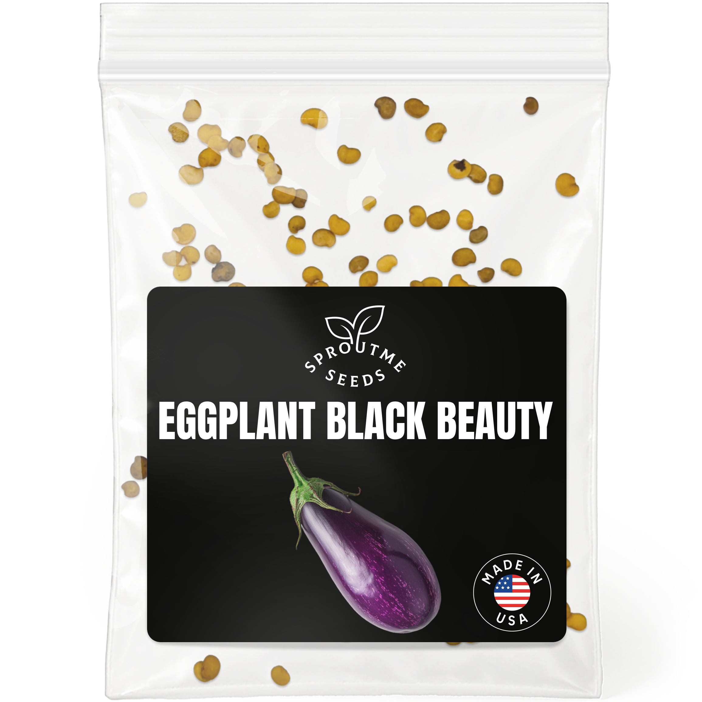 Eggplant Black Beauty Seeds 100+ Seeds – Non-GMO Heirloom Garden
